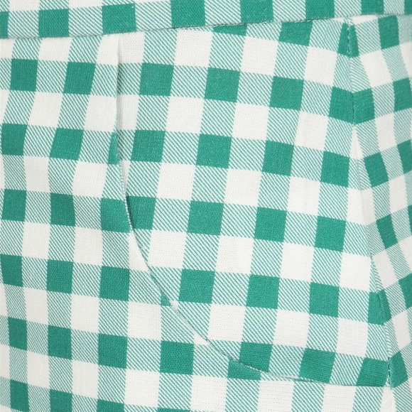 Collectif Green Rylee Gingham Bow Shorts UK 14 - Picture 4 of 7